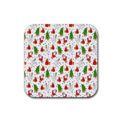 Hd-wallpaper-christmas-pattern-pattern-christmas-trees-santa-vector Rubber Coaster (square) by nate14shop