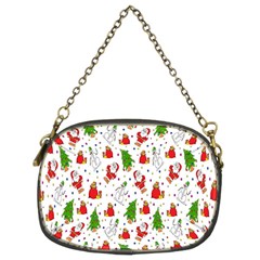 Hd-wallpaper-christmas-pattern-pattern-christmas-trees-santa-vector Chain Purse (Two Sides)