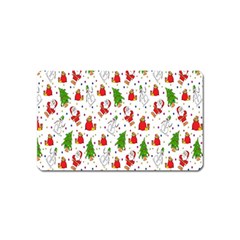 Hd-wallpaper-christmas-pattern-pattern-christmas-trees-santa-vector Magnet (name Card)