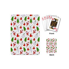 Hd-wallpaper-christmas-pattern-pattern-christmas-trees-santa-vector Playing Cards Single Design (Mini)