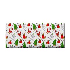 Hd-wallpaper-christmas-pattern-pattern-christmas-trees-santa-vector Hand Towel by nate14shop