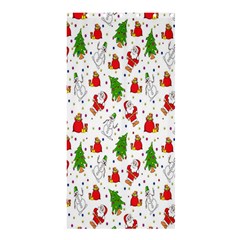 Hd-wallpaper-christmas-pattern-pattern-christmas-trees-santa-vector Shower Curtain 36  x 72  (Stall) 