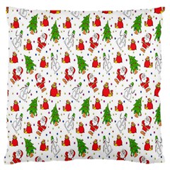 Hd-wallpaper-christmas-pattern-pattern-christmas-trees-santa-vector Standard Flano Cushion Case (Two Sides)