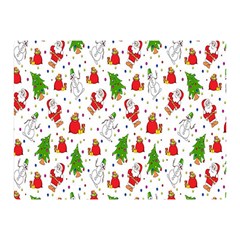 Hd-wallpaper-christmas-pattern-pattern-christmas-trees-santa-vector Double Sided Flano Blanket (Mini) 