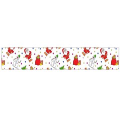 Hd-wallpaper-christmas-pattern-pattern-christmas-trees-santa-vector Large Flano Scarf 