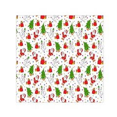 Hd-wallpaper-christmas-pattern-pattern-christmas-trees-santa-vector Square Satin Scarf (30  x 30 )