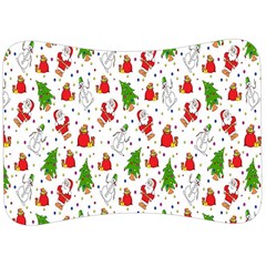 Hd-wallpaper-christmas-pattern-pattern-christmas-trees-santa-vector Velour Seat Head Rest Cushion