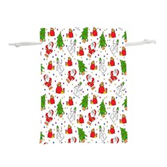 Hd-wallpaper-christmas-pattern-pattern-christmas-trees-santa-vector Lightweight Drawstring Pouch (m) by nate14shop