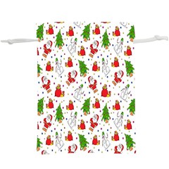 Hd-wallpaper-christmas-pattern-pattern-christmas-trees-santa-vector  Lightweight Drawstring Pouch (xl) by nate14shop