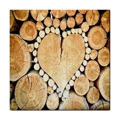 Wooden Heart Tile Coaster