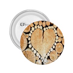 Wooden Heart 2.25  Buttons