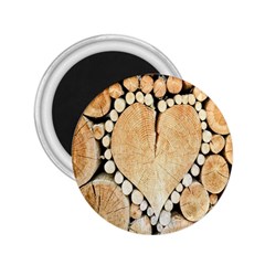 Wooden Heart 2.25  Magnets