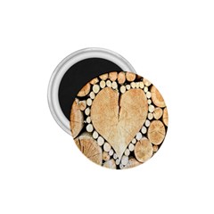 Wooden Heart 1.75  Magnets