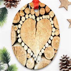 Wooden Heart Ornament (Oval)