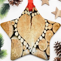 Wooden Heart Ornament (Star)