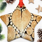 Wooden Heart Ornament (Star) Front