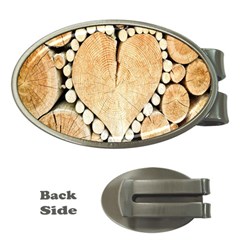 Wooden Heart Money Clips (oval)  by nate14shop