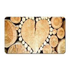 Wooden Heart Magnet (Rectangular)