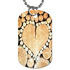 Wooden Heart Dog Tag (One Side)