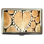 Wooden Heart Cigarette Money Case Front