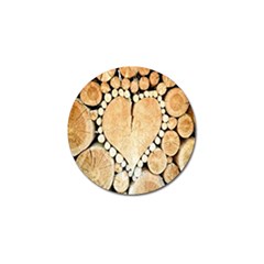 Wooden Heart Golf Ball Marker (4 pack)