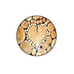 Wooden Heart Hat Clip Ball Marker