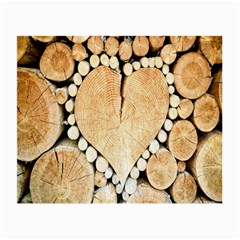 Wooden Heart Small Glasses Cloth