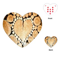 Wooden Heart Playing Cards Single Design (Heart)