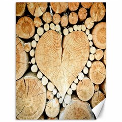 Wooden Heart Canvas 12  x 16 