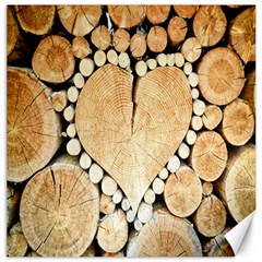 Wooden Heart Canvas 16  x 16 