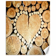 Wooden Heart Canvas 16  x 20 