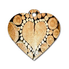 Wooden Heart Dog Tag Heart (One Side)