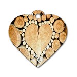 Wooden Heart Dog Tag Heart (Two Sides) Front