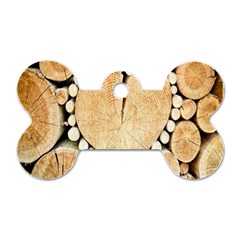 Wooden Heart Dog Tag Bone (One Side)