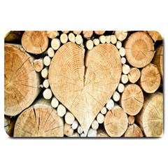 Wooden Heart Large Doormat 