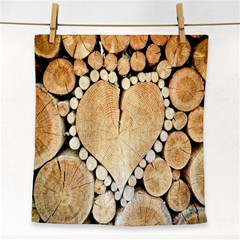 Wooden Heart Face Towel