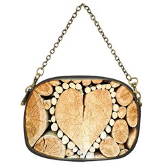 Wooden Heart Chain Purse (One Side)