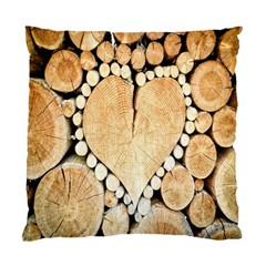 Wooden Heart Standard Cushion Case (One Side)