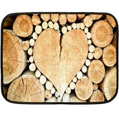 Wooden Heart Fleece Blanket (Mini)