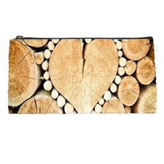 Wooden Heart Pencil Case