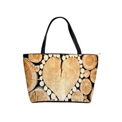 Wooden Heart Classic Shoulder Handbag