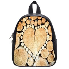 Wooden Heart School Bag (Small)