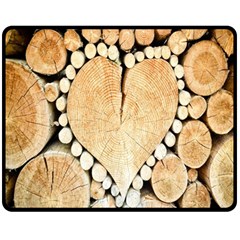 Wooden Heart Fleece Blanket (Medium) 