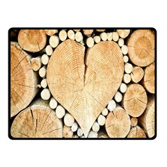 Wooden Heart Fleece Blanket (Small)