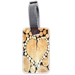 Wooden Heart Luggage Tag (two sides)