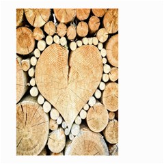 Wooden Heart Small Garden Flag (Two Sides)