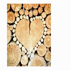 Wooden Heart Large Garden Flag (Two Sides)