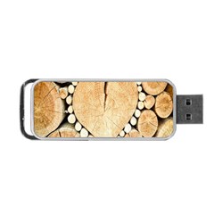 Wooden Heart Portable USB Flash (One Side)