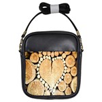 Wooden Heart Girls Sling Bag Front