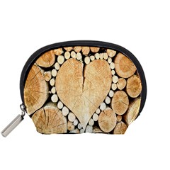 Wooden Heart Accessory Pouch (Small)